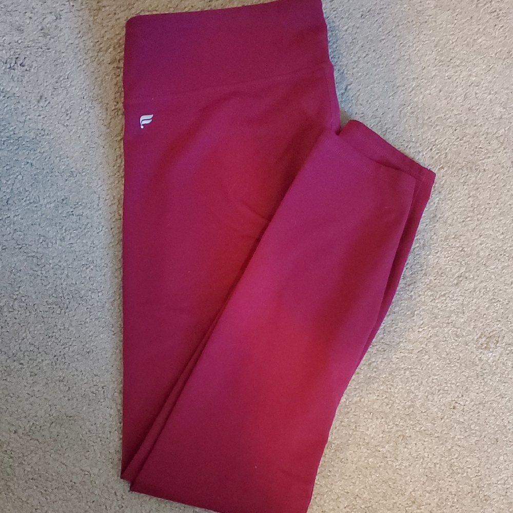 Fabletics Womens Burgundy Leggings
